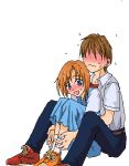  1boy 1girl bad_anatomy couple hetero higurashi_no_naku_koro_ni lowres maebara_keiichi poorly_drawn ryuuguu_rena 