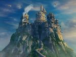  airship castle fantasy final_fantasy final_fantasy_ix flying lindblum scenery wallpaper 