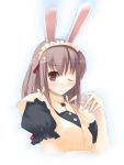  1girl animal_ears jirou_(chekoro) maid rabbit_ears solo 