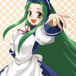  1girl green_hair long_hair maid solo suzumiya_haruhi_no_yuuutsu tsuruya very_long_hair 