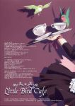  1girl bird cup highres maid mitsumi_misato scan solo teacup to_heart_2 tray 