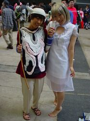  albino asian barefoot cosplay dress feet horns ico ico_(character) ico_(cosplay) photo sandals surcoat tabard yorda yorda_(cosplay) 