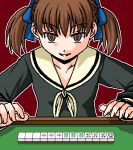  00s 1girl board_game fukuzawa_yumi lowres mahjong maria-sama_ga_miteru playing_games satou_yuuki solo 
