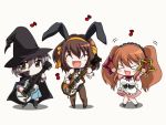  &gt;_&lt; 3girls ^_^ animal_ears animated animated_gif apron asahina_mikuru bangs bare_shoulders bass_guitar black_hair blush_stickers bow bowtie breasts brown_hair bunnysuit cape chibi closed_eyes corset dual_wielding electric_guitar expressionless fake_animal_ears frills full_body grey_hair guitar hair_between_eyes hair_ribbon hairband happy hat holding instrument kneehighs large_breasts lineup loafers long_hair looking_at_viewer maid maid_apron maid_headdress motion_lines multiple_girls music musical_note nagato_yuki neck_ribbon no_nose pantyhose playing_instrument pleated_skirt puffy_sleeves quaver rabbit_ears raised_eyebrows ribbon school_uniform serafuku shadow shirt shoes short_hair short_sleeves simple_background skirt sleeve_cuffs standing strapless suzumiya_haruhi suzumiya_haruhi_no_yuuutsu tambourine twintails white_background witch witch_hat wrist_cuffs xd yellow_eyes 
