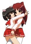  2girls hug imaizumi_teruhiko kousaka_tamaki multiple_girls school_uniform serafuku thigh-highs to_heart_2 yuri yuzuhara_konomi 