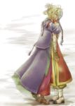  1boy 1girl blonde_hair dark_skin freyjadour_falenas gensou_suikoden gensou_suikoden_v hug lucretia_merces 