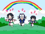 animal_ears aruruw dog_ears eruruw hakuoro inukami! japanese_clothes lowres parody qvga rainbow utawareru_mono 