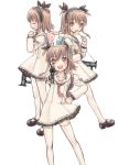  3girls chaudlapin coyote_ragtime_show diesse gun multiple_girls nove_(coyote_ragtime_show) oct thigh-highs weapon 