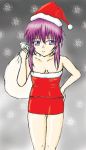  00s 1girl chikage_(sister_princess) christmas igari_ken masakichi_(crossroad) purple_hair santa_costume sister_princess solo 
