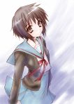  1girl cardigan nagato_yuki saiya school_uniform serafuku solo suzumiya_haruhi_no_yuuutsu 