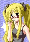  00s 1girl bespectacled blonde_hair fate_testarossa glasses lyrical_nanoha mahou_shoujo_lyrical_nanoha mister_(black_and_white) solo twintails 