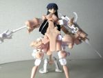  1girl blue_eyes blue_hair doll_joints figure mecha_musume photo solo what 