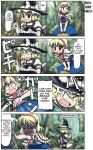  2girls alice_margatroid comic female forest hard_translated kirisame_marisa multiple_girls nature outdoors plant takahata_yuki touhou translated 