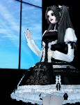  1girl black_hair gothic gothic_lolita kunishige_keiichi lolita_fashion nocturne nocturne_(kunishige_keiichi) original solo 