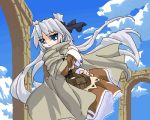  1girl dress lowres mof mof&#039;s_silver_haired_twintailed_girl oekaki original silver_hair solo 