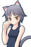  amamiya_minato animal_ears cat_ears cat_tail nagato_yuki one-piece_swimsuit school_swimsuit suzumiya_haruhi_no_yuuutsu swimsuit tail 