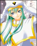 alice_carroll aria azumi_amane blue_eyes gloves green_hair hat long_hair smile soshina_nohito uniform 
