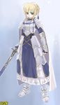  1girl armor arturia_shuttleheim asura_fantasy_online kuga_tsukasa omc solo sword weapon 