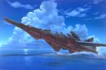  90s clouds fushigi_no_umi_no_nadia highres nautilus ocean ship sky space_craft submarine water watercraft 