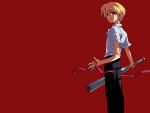  1boy baseball_bat blonde_hair higurashi_no_naku_koro_ni houjou_satoshi male_focus red_eyes solo 