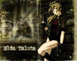  00s 1girl black_gloves brown_eyes brown_hair dual_wielding fingerless_gloves gloves gun handgun jacket long_hair looking_at_viewer madlax madlax_(character) pistol red_shirt shirt shorts smile solo watermark weapon web_address 