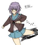  1girl cardigan nagato_yuki school_uniform serafuku solo suzumiya_haruhi_no_yuuutsu 
