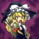  1girl blonde_hair bow female hair_bow hat hat_bow hirosato kirisame_marisa lowres solo stop touhou witch_hat yellow_eyes 