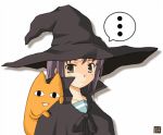  1girl azumanga_daioh chiyo_chichi crossover hana_(hana_mo_arashi_mo) hat nagato_yuki solo suzumiya_haruhi_no_yuuutsu witch witch_hat 