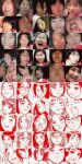  6+girls asian chart comparison multiple_girls photo red truth 