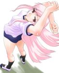  ass gym_uniform long_hair lucy_maria_misora pink_hair red_eyes to_heart_2 