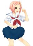  1girl forehead high_ponytail kuzuryuu_momoko mizuki_makoto school_uniform serafuku solo sumomomo_momomo 