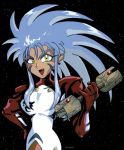  blue_hair minagi_(tenchi_muyou!) spiky_hair tenchi_muyou! yellow_eyes 