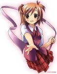 kantoku mahou_sensei_negima! plaid plaid_skirt ribbon sasaki_makie school_uniform serafuku skirt 