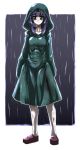  asakura_ryouko poncho rain raincoat school_uniform serafuku suzumiya_haruhi_no_yuuutsu tokyo_(great_akuta) 