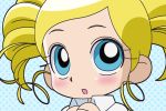  1girl blonde_hair blue_eyes bubble goutokuji_miyako headshot looking_at_viewer open_mouth powerpuff_girls powerpuff_girls_z rolling_bubbles solo 