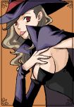 1girl cape halloween hat hidematsu_(fsc) lowres solo witch_hat 