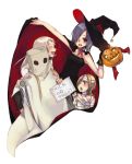  bag cape halloween hat itou_nanami jack-o&#039;-lantern mummy paper_bag pumpkin sign witch_hat 