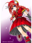  00s 1girl 2005 ahoge artist_name braid dated gloves hat lyrical_nanoha magical_girl mahou_shoujo_lyrical_nanoha mahou_shoujo_lyrical_nanoha_a&#039;s minazoi_kuina redhead solo twin_braids vita 