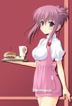  00s 1girl anna_miller chikage_(sister_princess) food hamburger masakichi_(crossroad) sister_princess solo waitress 
