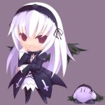  00s chabo_(fuketsudan) chibi crossover kirby kirby_(series) lowres rozen_maiden suigintou wings 