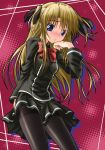  1girl blonde_hair noritama_(gozen) pantyhose quiz_magic_academy shalon solo 