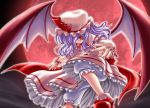  1girl bat_wings bloomers female hat moon outdoors remilia_scarlet sky solo touhou underwear wings yume_keikaku 