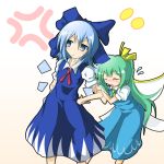  cirno daiyousei hands_on_hips multiple_girls namwons tears touhou 