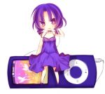 aruya_(flosrota) bad_id digital_media_player dress ipod minigirl murasaki-nanoko original product_girl purple_eyes purple_hair violet_eyes 