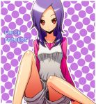  fresh_precure! fresh_pretty_cure! futari_wa_pretty_cure higashi_setsuna precure purple_hair red_eyes shirono sitting 
