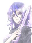  japanese_clothes kuchiki_rukia lowres purple_eyes purple_hair shikai short_hair sode_no_shirayuki solo sword violet_eyes weapon 