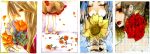  flower highres kana_(pixiv65259) kana_(sekiyou) lipstick long_image original petals rose sunflower traditional_media wide_image 
