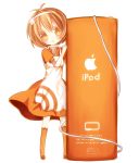  aruya_(flosrota) bad_id blonde_hair daidai-nanoko digital_media_player ipod minigirl orange_eyes orange_hair original product_girl 