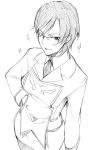  chie_hallard face glasses kyo_(kuroichigo) monochrome my-otome 