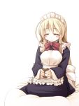  1girl blush_stickers eroppu jirou_(chekoro) maid original sitting solo tea yunomi 